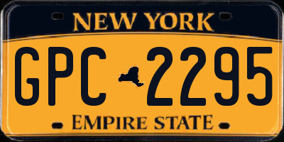 NY license plate GPC2295