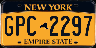 NY license plate GPC2297
