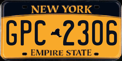 NY license plate GPC2306
