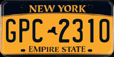 NY license plate GPC2310