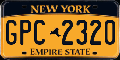NY license plate GPC2320