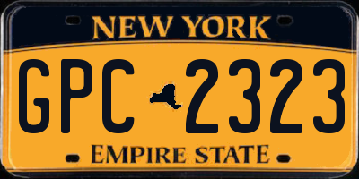 NY license plate GPC2323