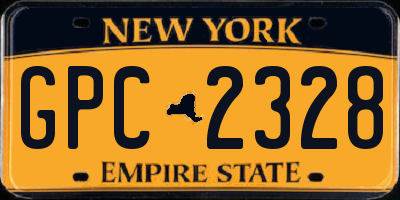 NY license plate GPC2328
