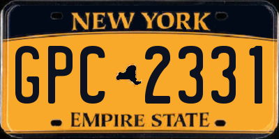 NY license plate GPC2331