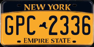 NY license plate GPC2336