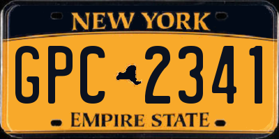 NY license plate GPC2341
