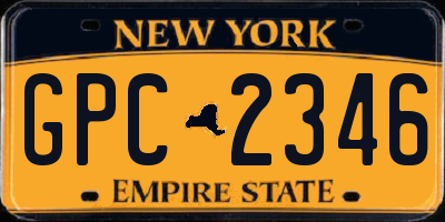 NY license plate GPC2346
