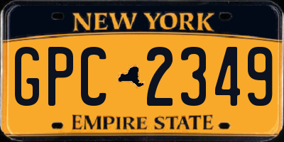 NY license plate GPC2349
