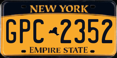 NY license plate GPC2352