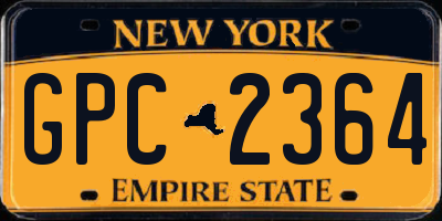 NY license plate GPC2364