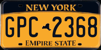 NY license plate GPC2368