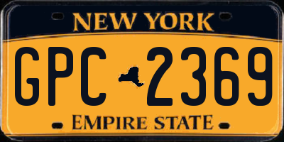 NY license plate GPC2369