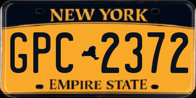 NY license plate GPC2372