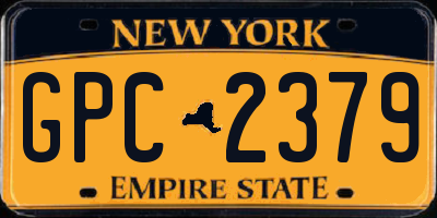 NY license plate GPC2379