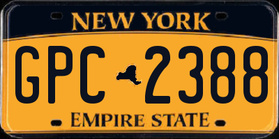 NY license plate GPC2388