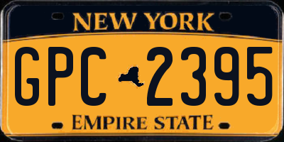 NY license plate GPC2395