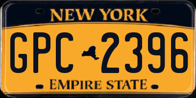 NY license plate GPC2396
