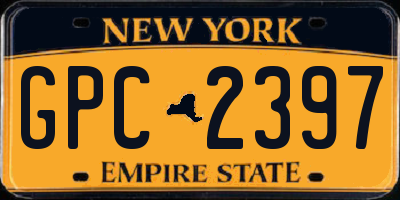 NY license plate GPC2397