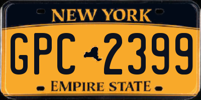 NY license plate GPC2399