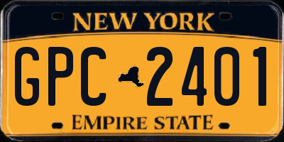 NY license plate GPC2401