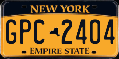 NY license plate GPC2404