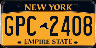 NY license plate GPC2408