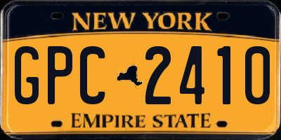 NY license plate GPC2410
