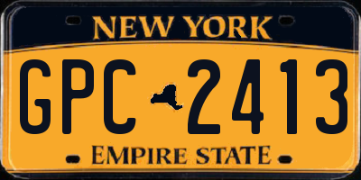 NY license plate GPC2413