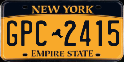 NY license plate GPC2415