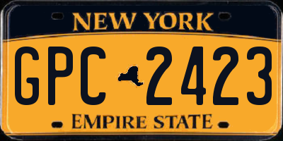NY license plate GPC2423