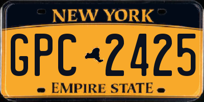 NY license plate GPC2425