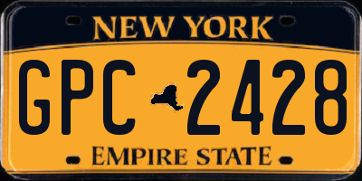 NY license plate GPC2428