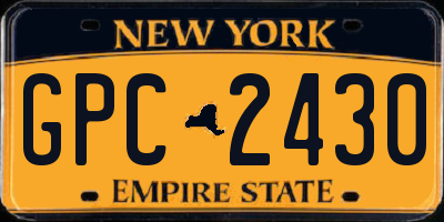 NY license plate GPC2430