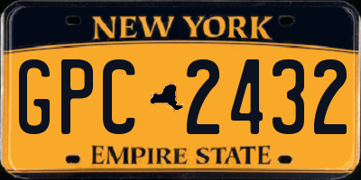 NY license plate GPC2432