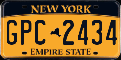 NY license plate GPC2434