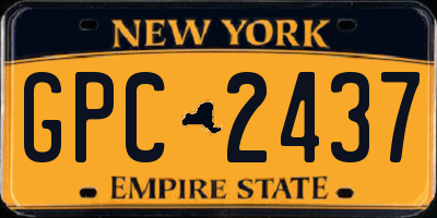 NY license plate GPC2437