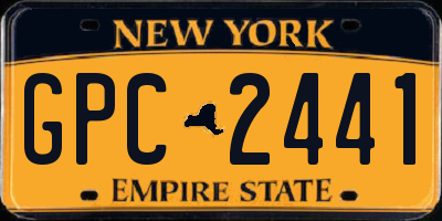 NY license plate GPC2441