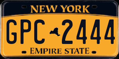 NY license plate GPC2444