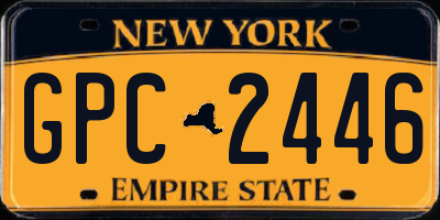 NY license plate GPC2446
