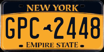 NY license plate GPC2448