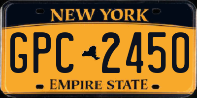 NY license plate GPC2450