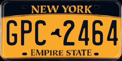 NY license plate GPC2464