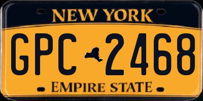 NY license plate GPC2468