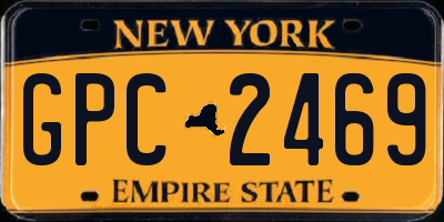 NY license plate GPC2469