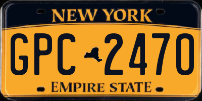 NY license plate GPC2470
