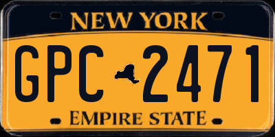 NY license plate GPC2471