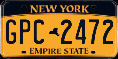 NY license plate GPC2472