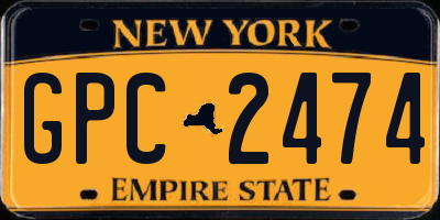 NY license plate GPC2474