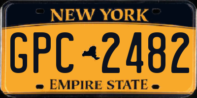 NY license plate GPC2482