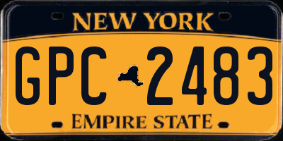 NY license plate GPC2483